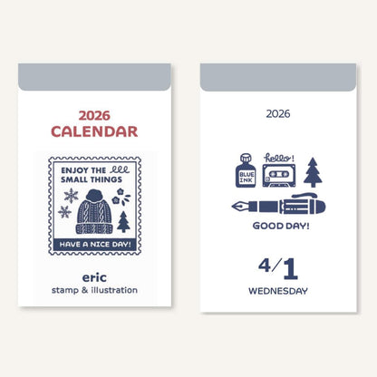 [PRE - ORDER] Eric Small Things × Shinnippon Calendar 2026 Daily Calendar - 2026 Calendars