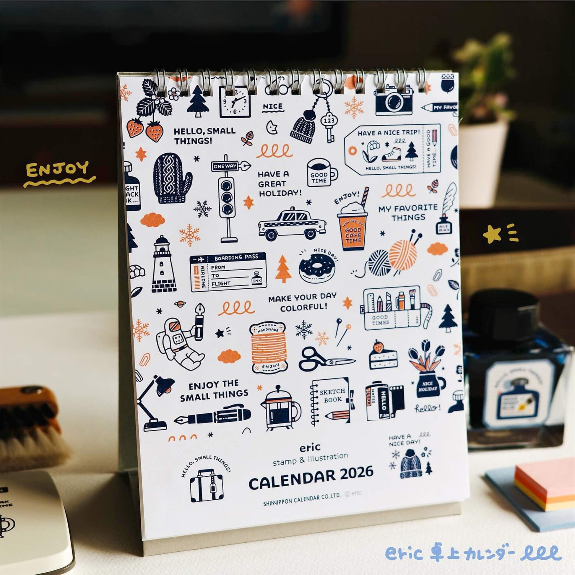 [PRE - ORDER] Eric Small Things × Shinnippon Calendar 2026 Desktop Calendar - 2026 Calendars