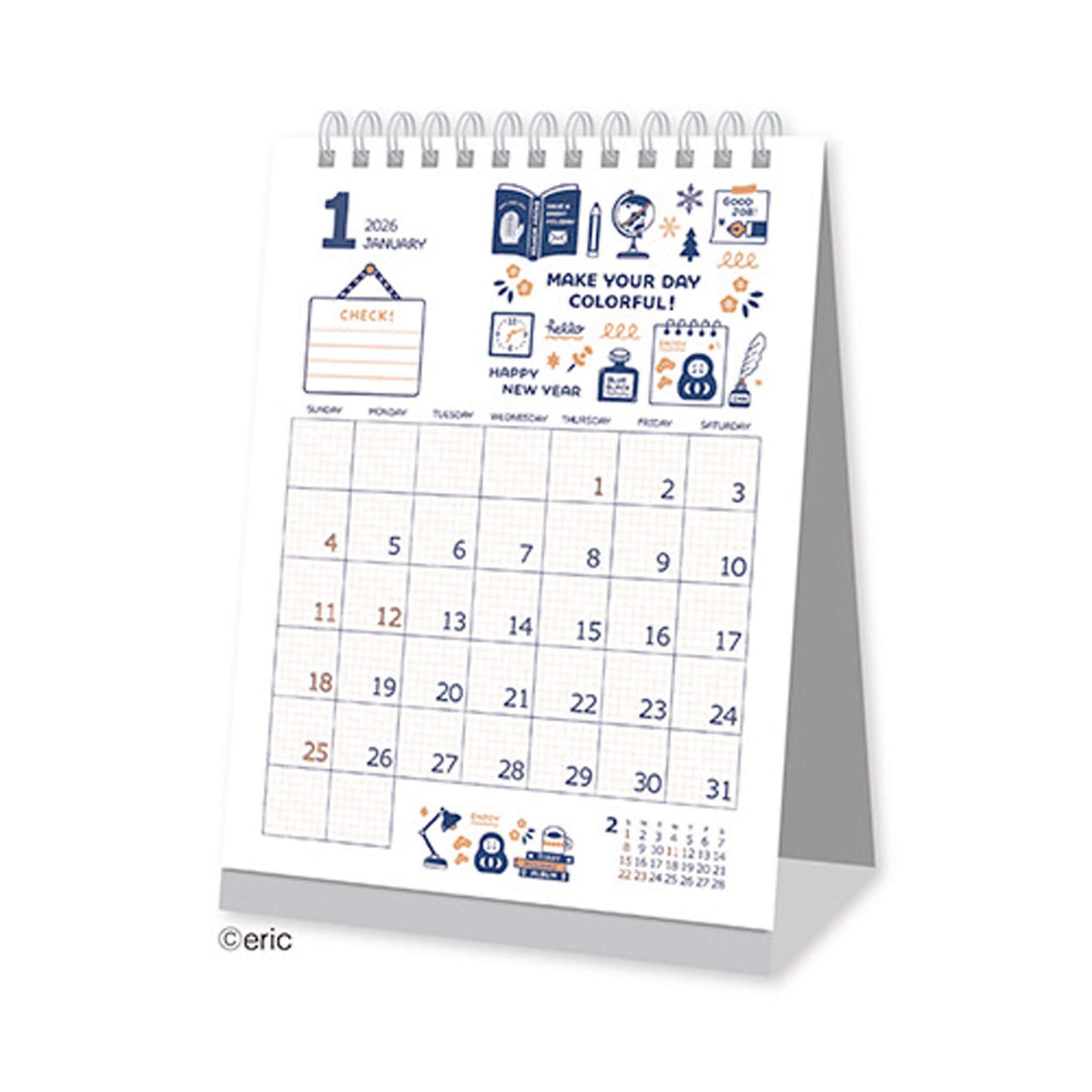 [PRE - ORDER] Eric Small Things × Shinnippon Calendar 2026 Desktop Calendar - 2026 Calendars