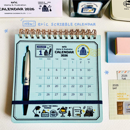 [PRE - ORDER] Eric Small Things × Shinnippon Calendar 2026 Scribble Calendar - 2026 Calendars