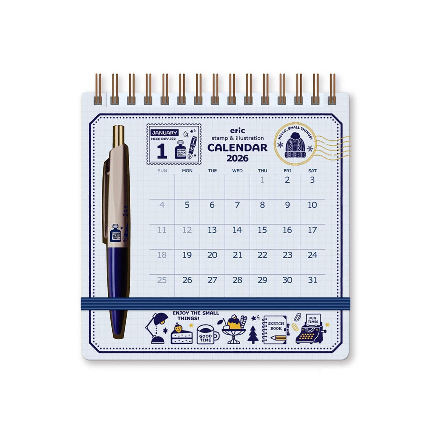 [PRE - ORDER] Eric Small Things × Shinnippon Calendar 2026 Scribble Calendar - 2026 Calendars