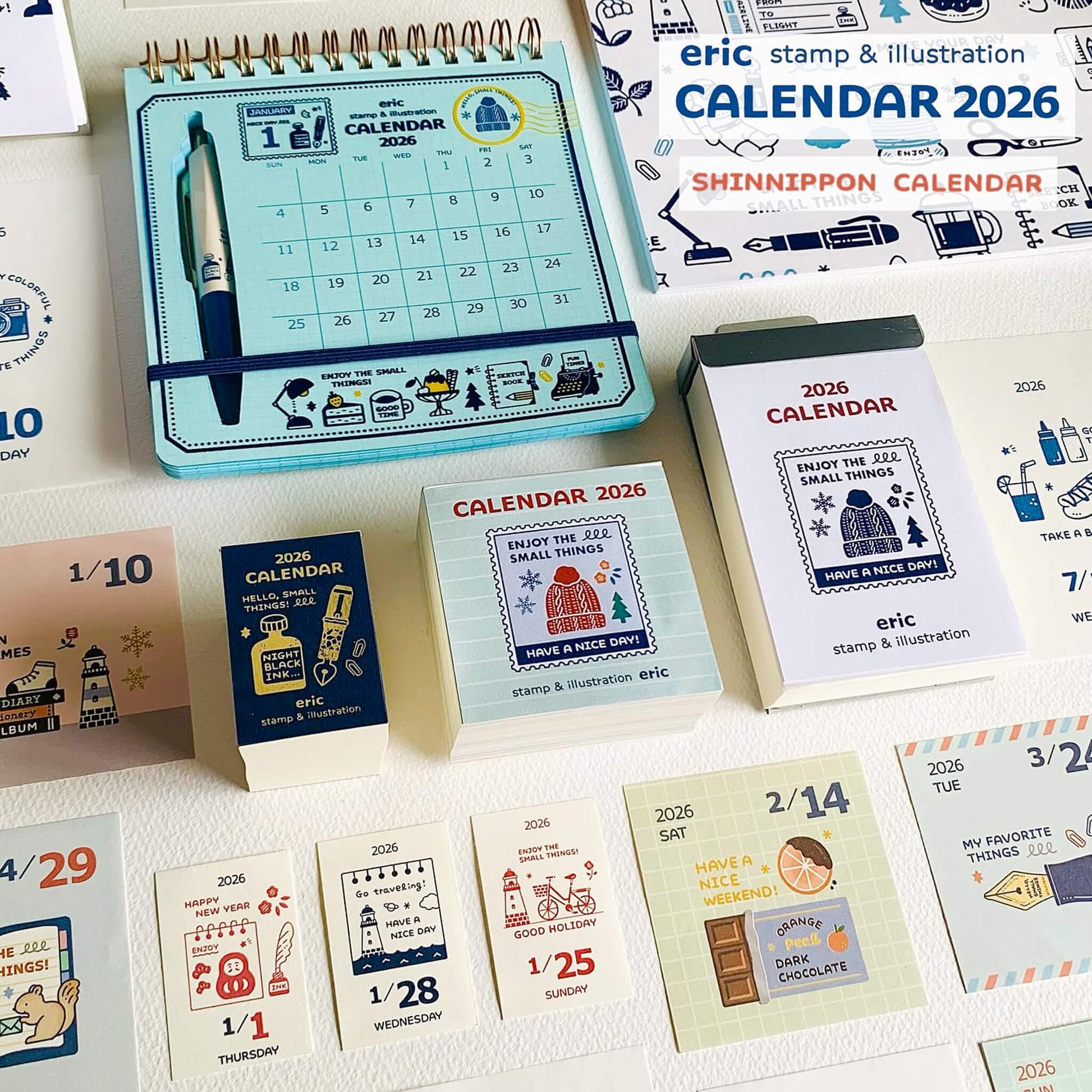 [PRE - ORDER] Eric Small Things × Shinnippon Calendar 2026 Wall Calendar - 2026 Calendars