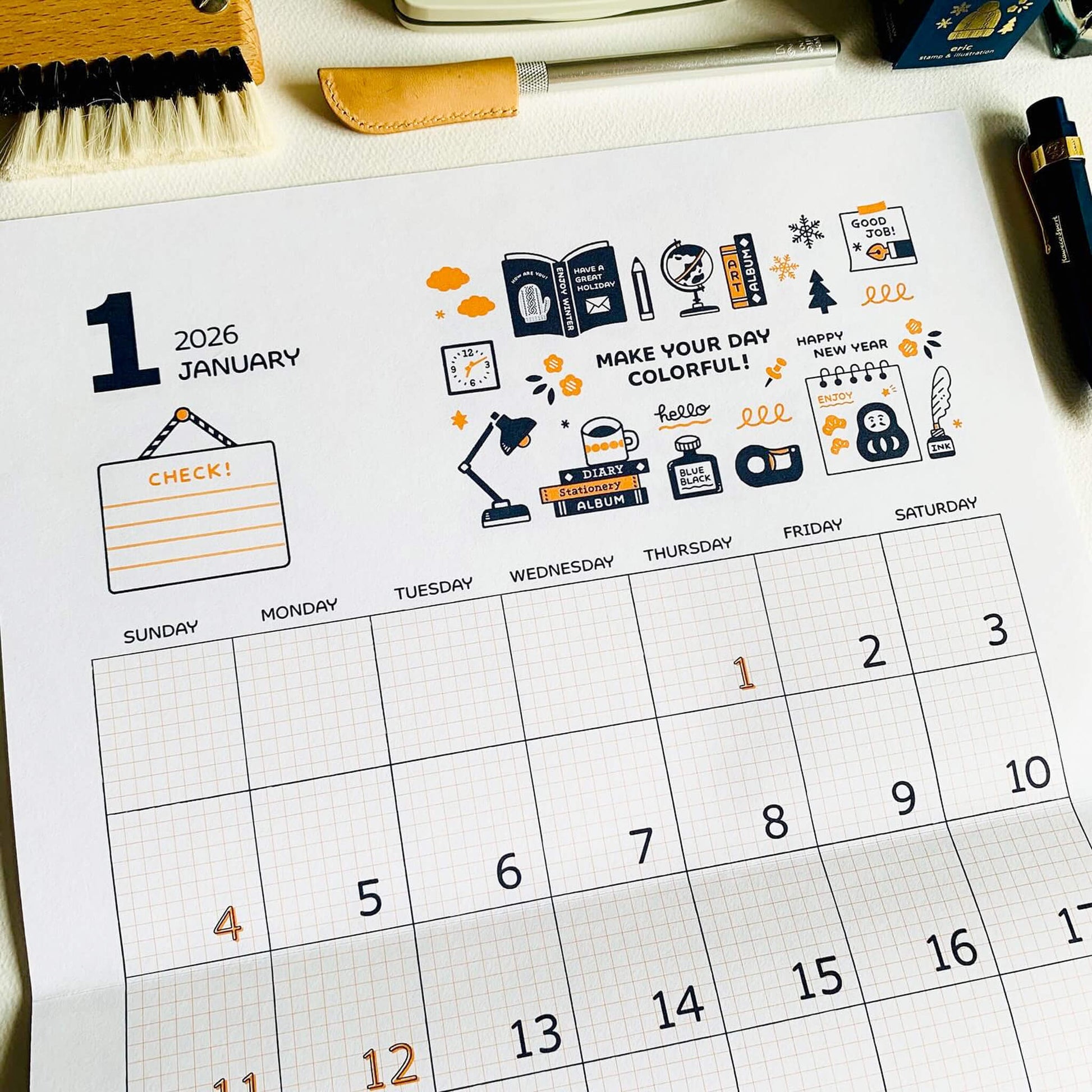 [PRE - ORDER] Eric Small Things × Shinnippon Calendar 2026 Wall Calendar - 2026 Calendars