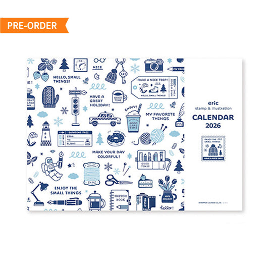 [PRE - ORDER] Eric Small Things × Shinnippon Calendar 2026 Wall Calendar - 2026 Calendars