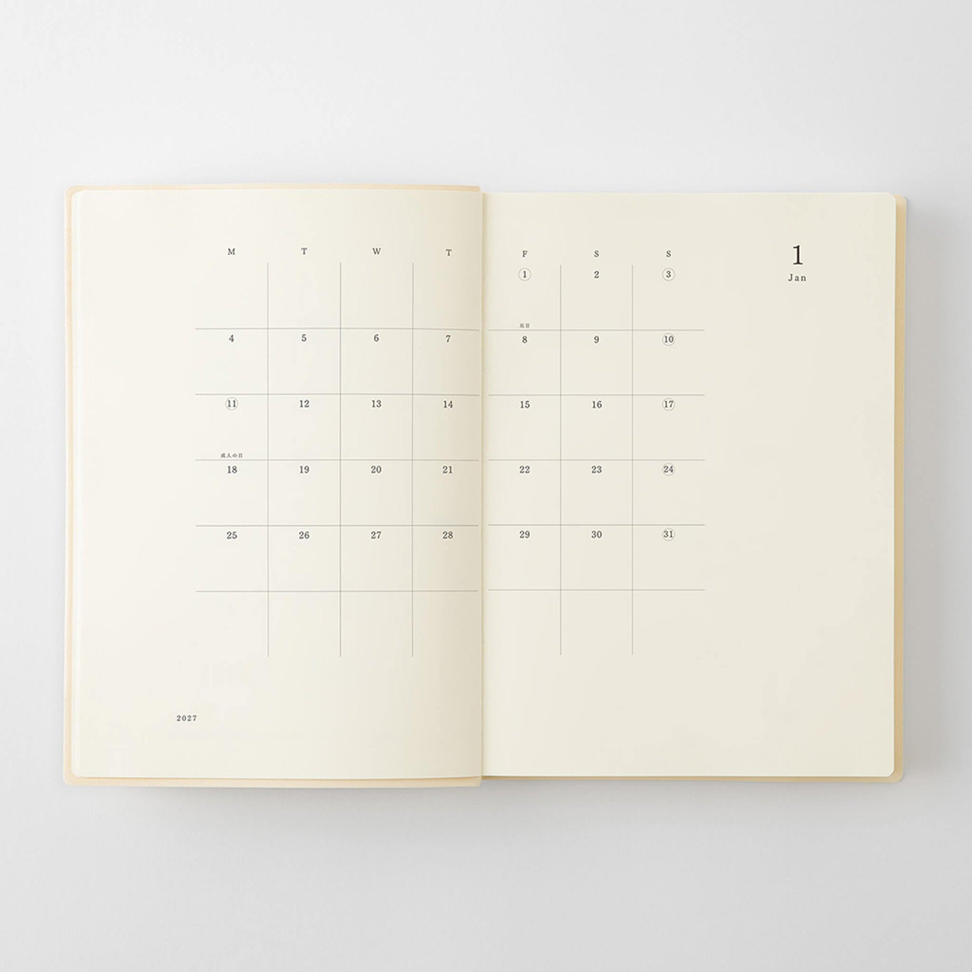 [PRE-ORDER] MD Notebook Diary 1 Day 1 Page 2027 - A5 - 2027 Dairies & Planners