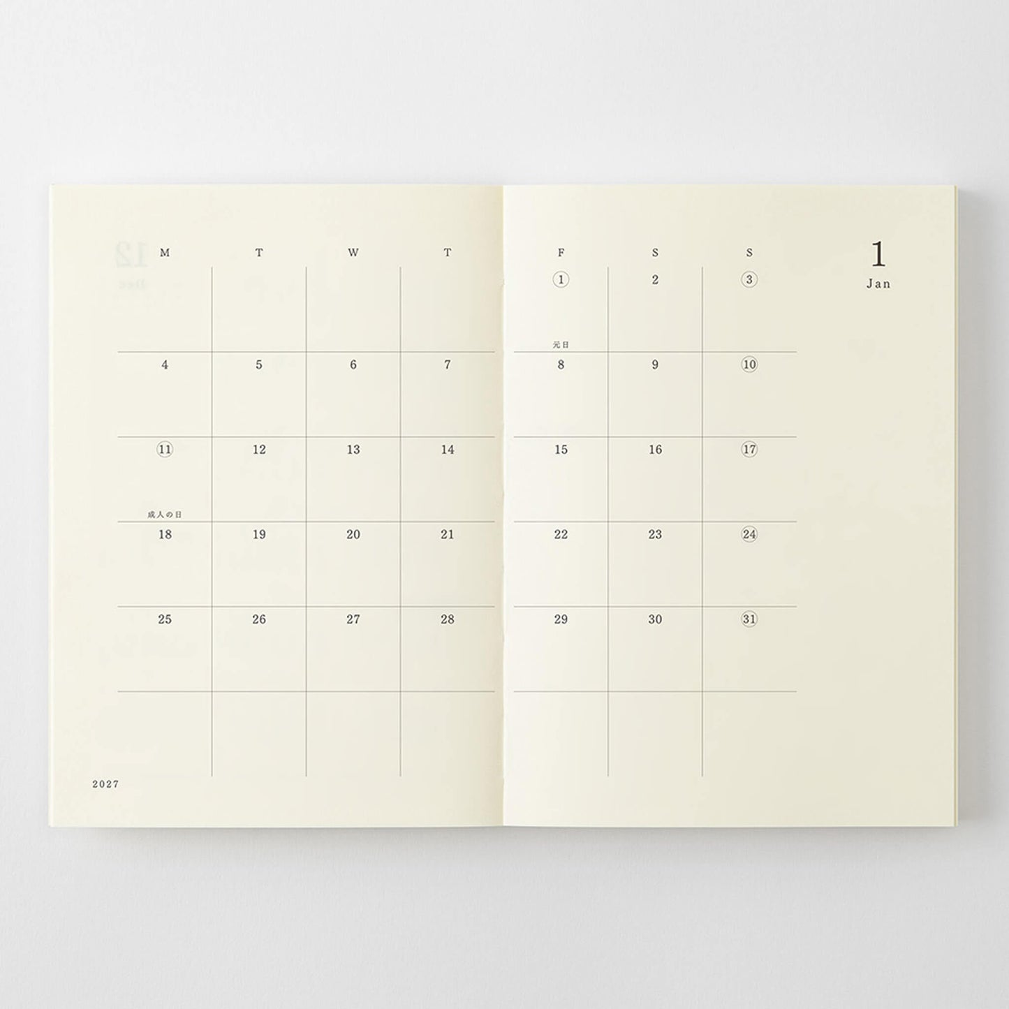 [PRE-ORDER] MD Notebook Diary 2027 - A6 - 2027 Dairies & Planners