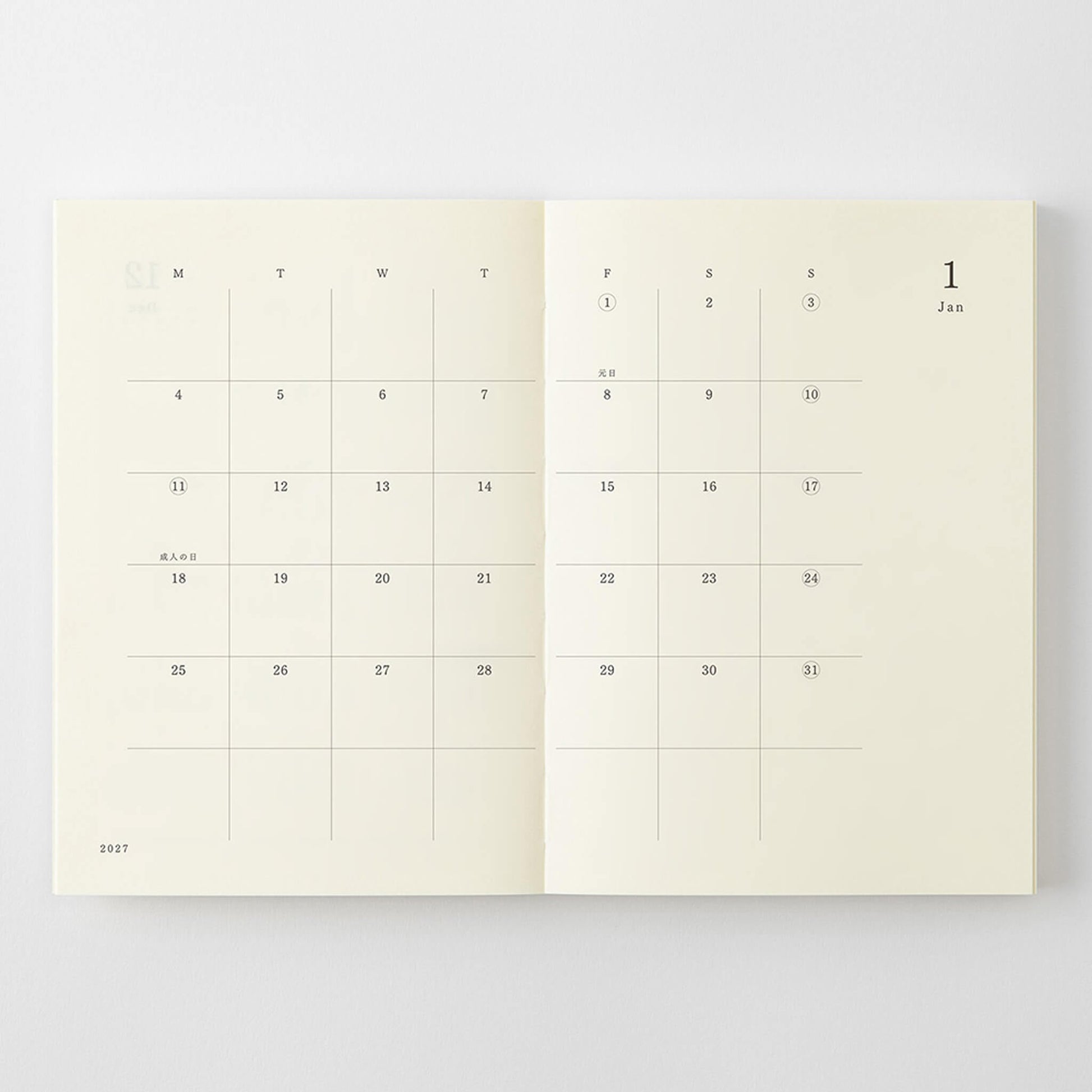 [PRE-ORDER] MD Notebook Diary 2027 - A6 - 2027 Dairies & Planners