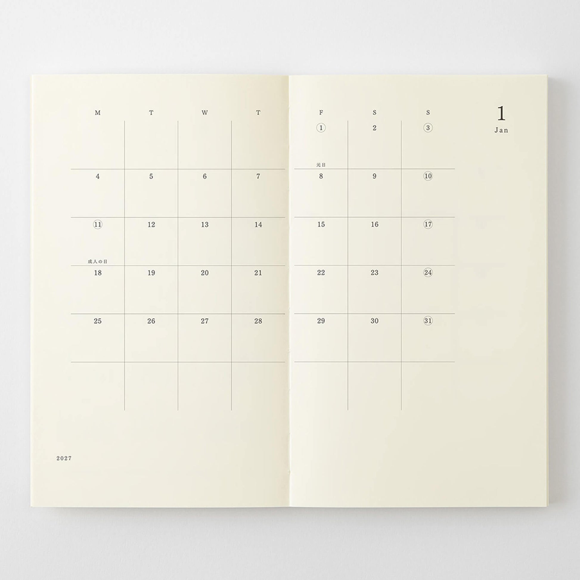 [PRE-ORDER] MD Notebook Diary 2027 - B6 Slim - 2027 Dairies & Planners