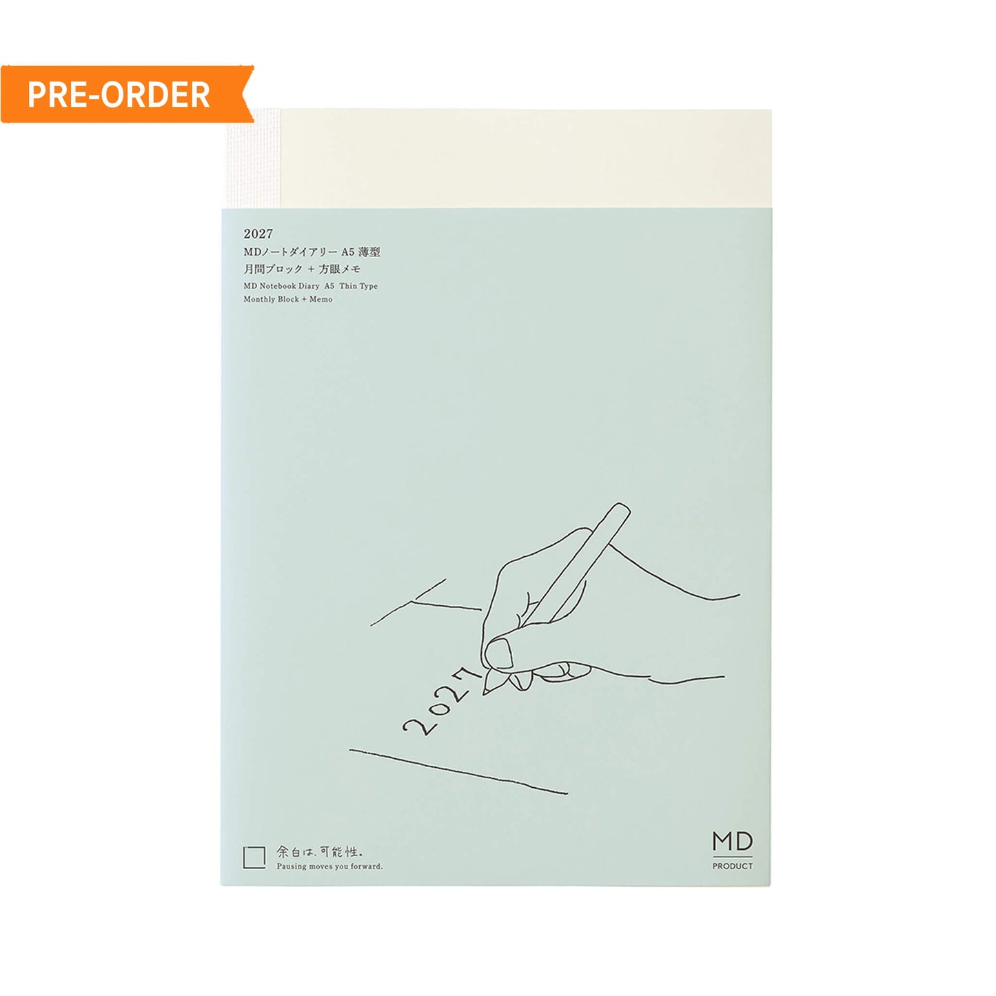 [PRE-ORDER] MD Notebook Diary Thin 2027 - A5 - 2027 Dairies & Planners