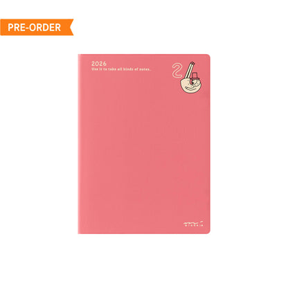 [PRE - ORDER] Midori 2026 Pocktet Diary - Ojisan Monthly Block & Ruled Memo - A6 - 2026 Diaries & Planners