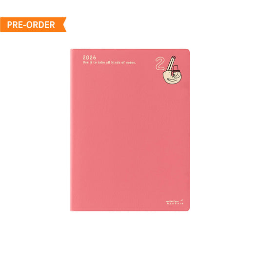 [PRE - ORDER] Midori 2026 Pocktet Diary - Ojisan Monthly Block & Ruled Memo - A6 - 2026 Diaries & Planners