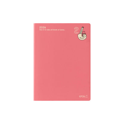 [PRE - ORDER] Midori 2026 Pocktet Diary - Ojisan Monthly Block & Ruled Memo - A6 - 2026 Diaries & Planners