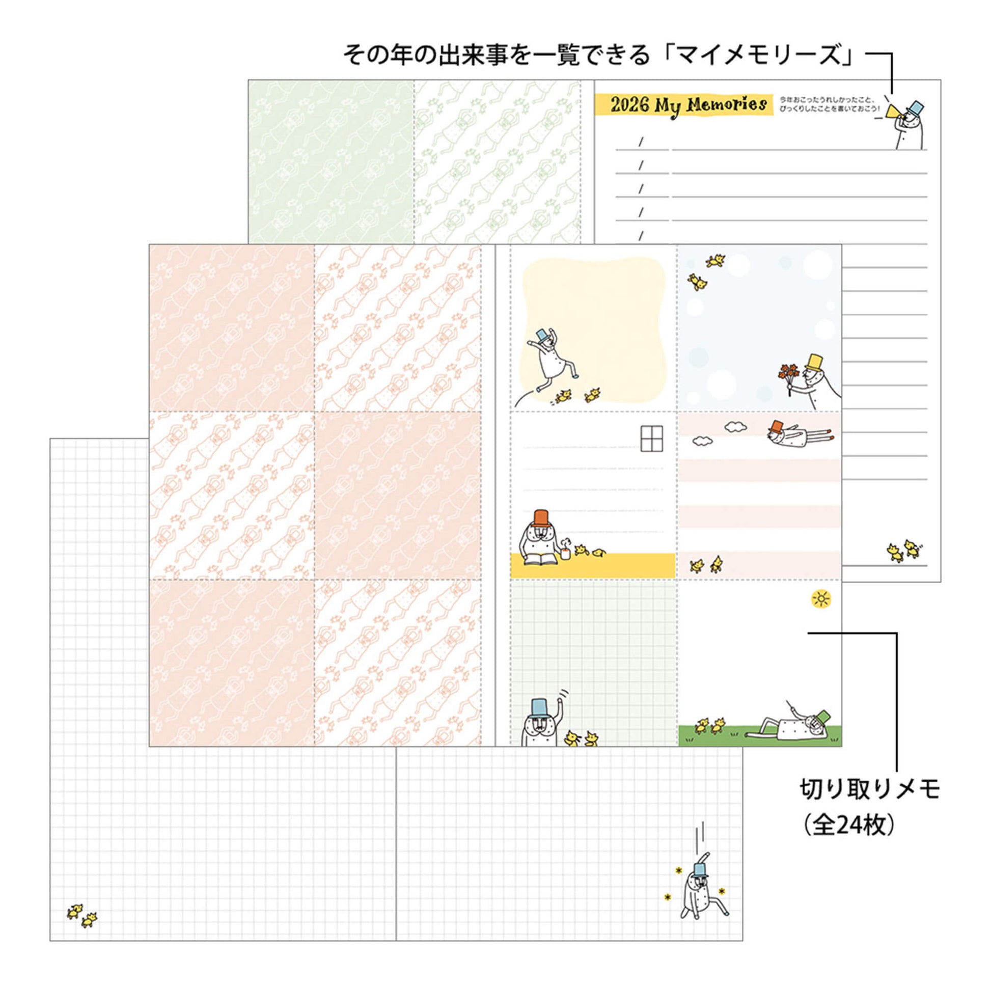 [PRE - ORDER] Midori 2026 Pocktet Diary - Ojisan Monthly Block & Weekly Planner - B6 - 2026 Diaries & Planners