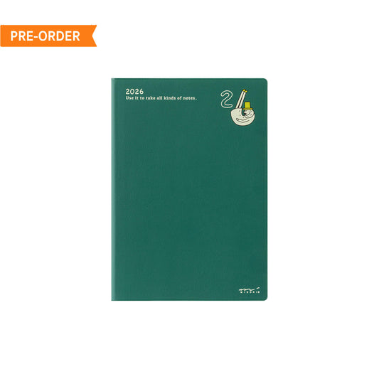 [PRE - ORDER] Midori 2026 Pocktet Diary - Ojisan Monthly Block & Weekly Planner - B6 - 2026 Diaries & Planners