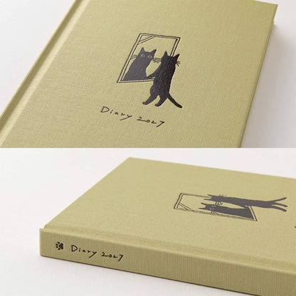 [PRE-ORDER] Midori Book Style Diary 2027 - Cat Beige [B6 Variant] - 2027 Planners & Diaries