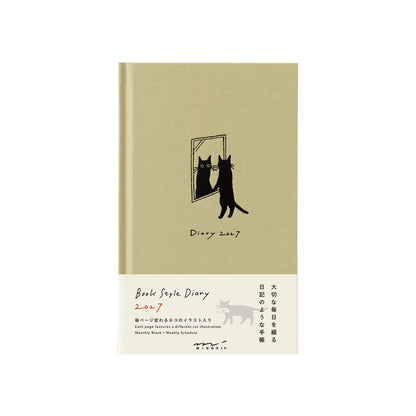 [PRE-ORDER] Midori Book Style Diary 2027 - Cat Beige [B6 Variant] - 2027 Planners & Diaries