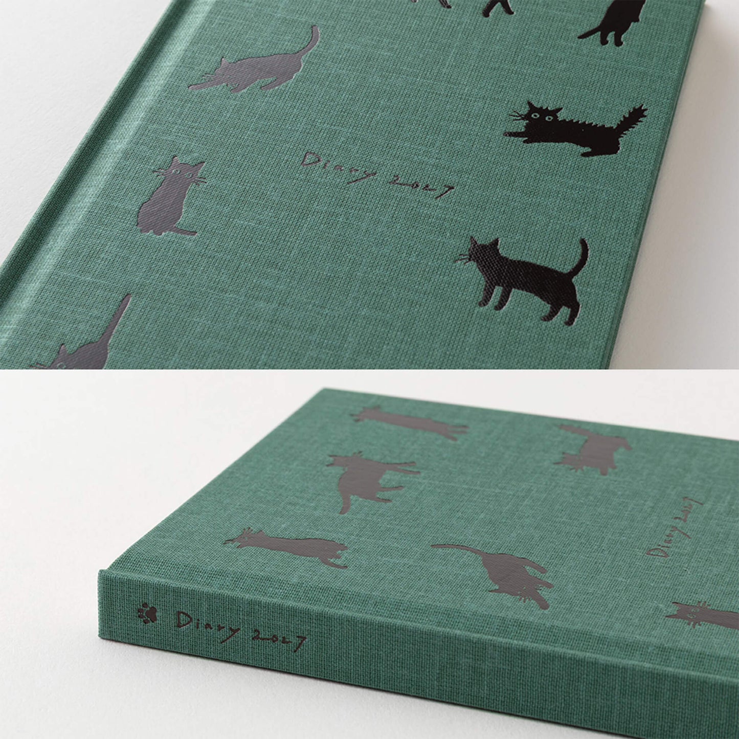 [PRE-ORDER] Midori Book Style Diary 2027 - Cat Green [B6 Variant] - 2027 Planners & Diaries