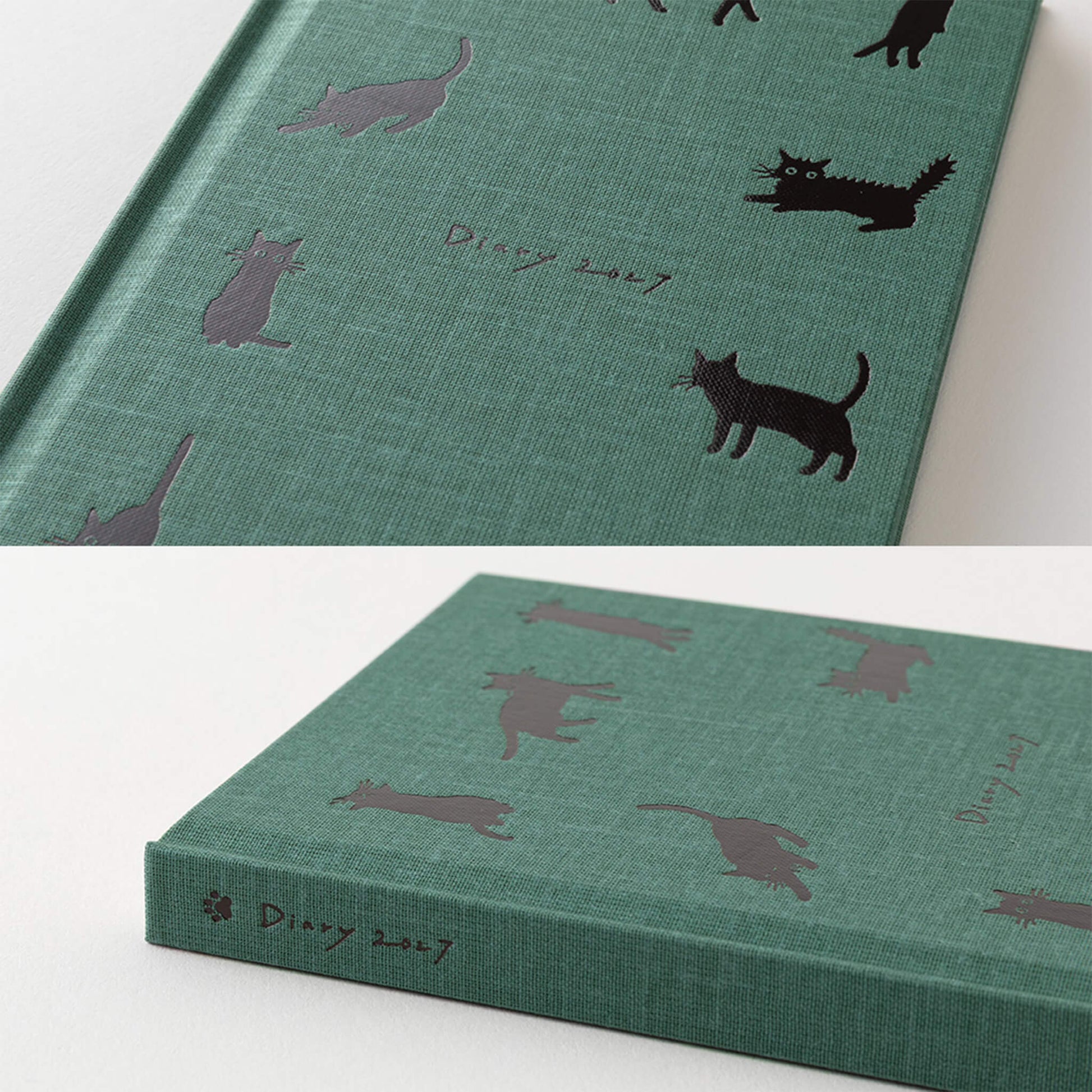 [PRE-ORDER] Midori Book Style Diary 2027 - Cat Green [B6 Variant] - 2027 Planners & Diaries