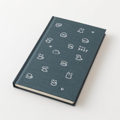 [PRE-ORDER] Midori Book Style Diary 2027 - Dog Navy [B6 Variant] - 2027 Planners & Diaries
