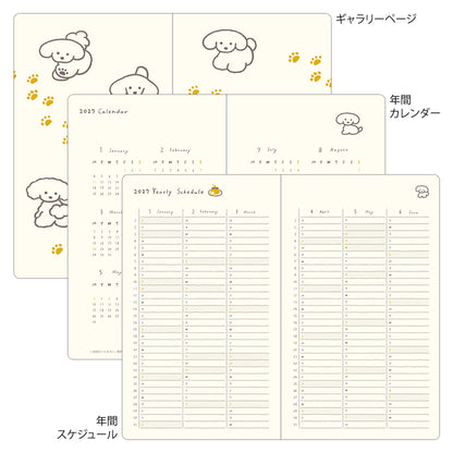 [PRE-ORDER] Midori Book Style Diary 2027 - Dog Navy [B6 Variant] - 2027 Planners & Diaries