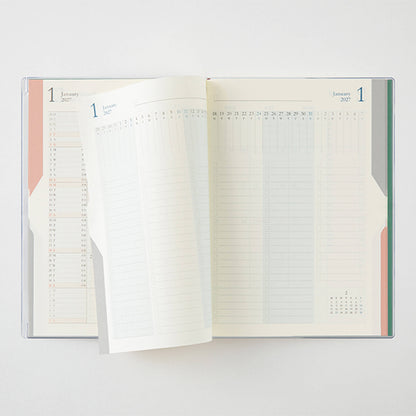 [PRE-ORDER] Midori Double Schedule Planner 2027 - To-Do - Green [B6] [Oct 2026 Start] - 2027 Planners & Diaries