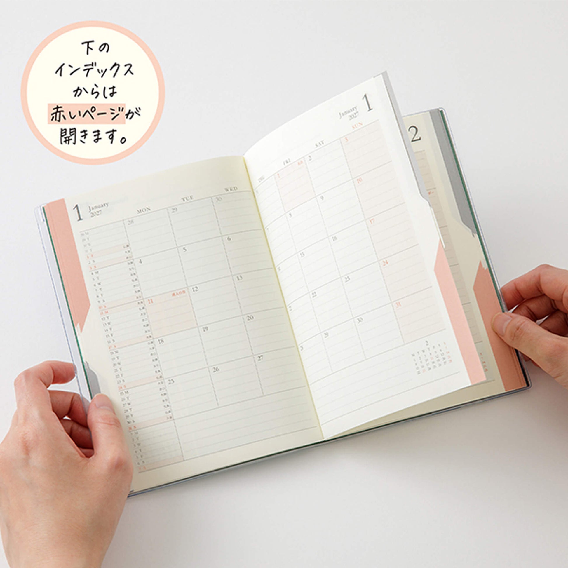 [PRE-ORDER] Midori Double Schedule Planner 2027 - To-Do - Green [B6] [Oct 2026 Start] - 2027 Planners & Diaries