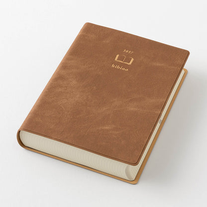 [PRE-ORDER] Midori hibino Diary 2027 2 Pages per Day - Camel [A6] - 2027 Planners & Diaries