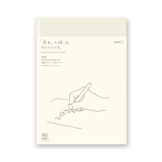 [PRE - ORDER] Midori MD Notebook Diary 2026 1 - Day - 1 - Page A5 - 2026 Diaries & Planners