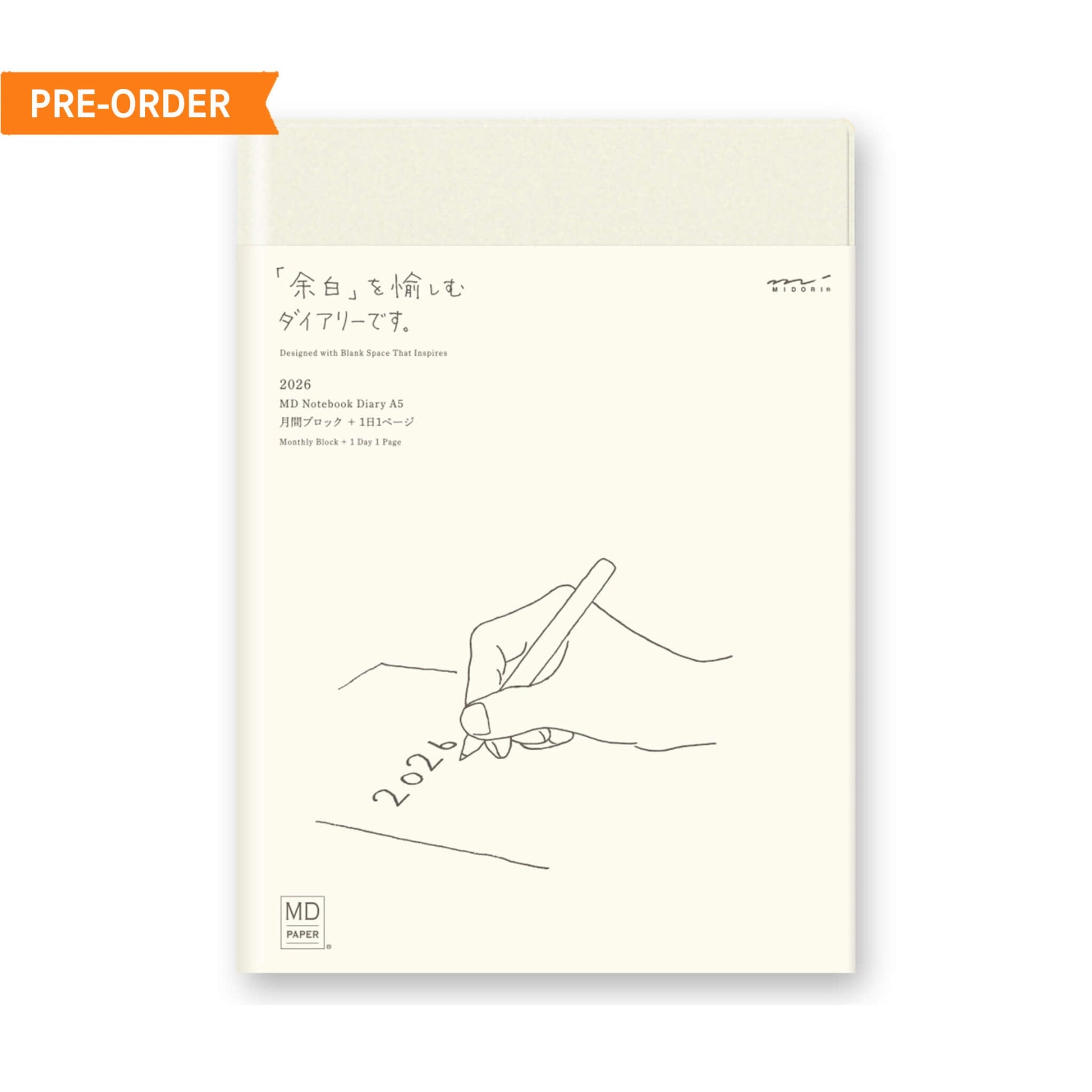 [PRE - ORDER] Midori MD Notebook Diary 2026 1 - Day - 1 - Page A5 - 2026 Diaries & Planners