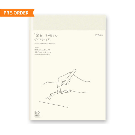 [PRE - ORDER] Midori MD Notebook Diary 2026 1 - Day - 1 - Page A5 - 2026 Diaries & Planners