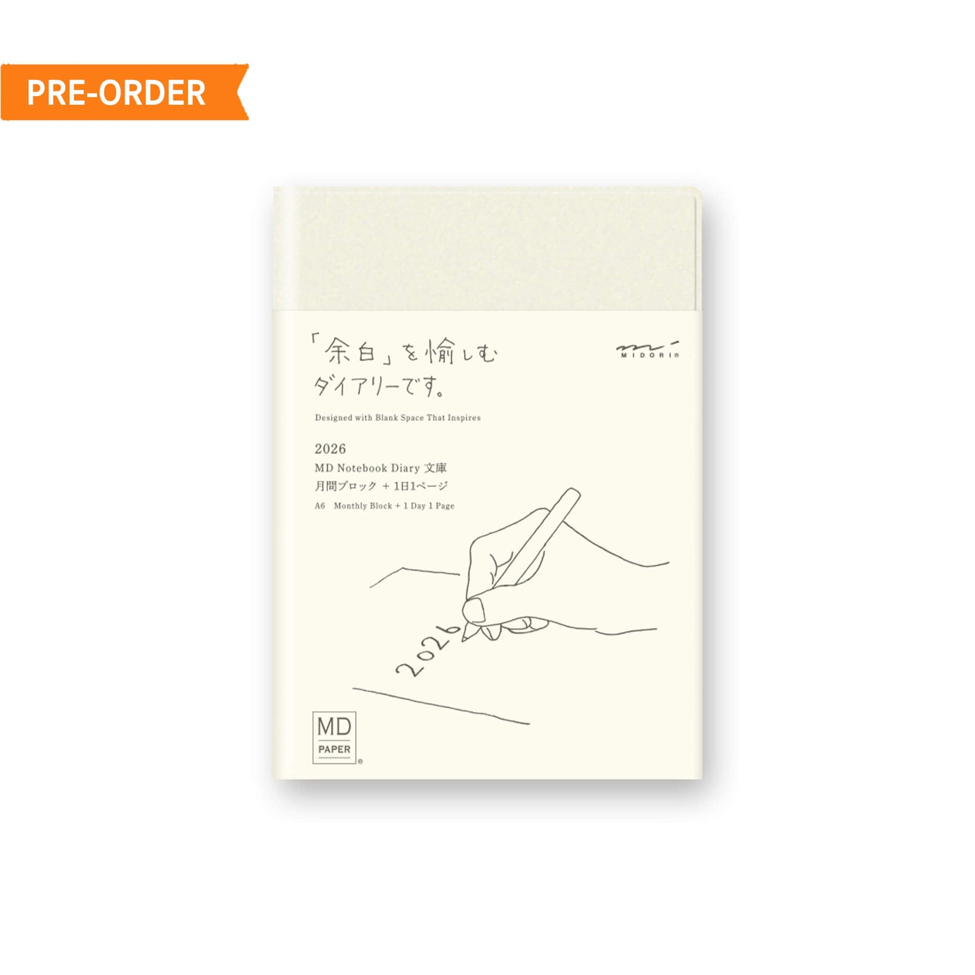 [PRE - ORDER] Midori MD Notebook Diary 2026 1 - Day - 1 - Page A6 - 2026 Diaries & Planners