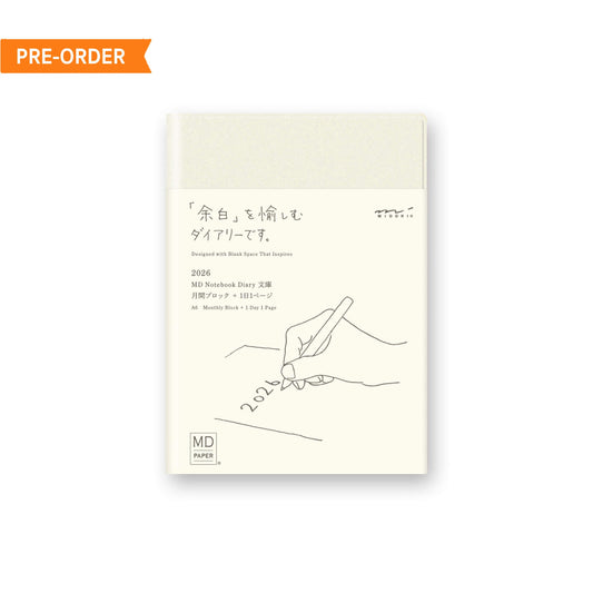 [PRE - ORDER] Midori MD Notebook Diary 2026 1 - Day - 1 - Page A6 - 2026 Diaries & Planners