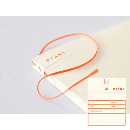 [PRE - ORDER] Midori MD Notebook Diary 2026 Monthly Block & 8 - section Ruled Memo B6 Slim - 2026 Diaries & Planners