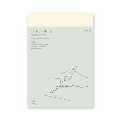 [PRE - ORDER] Midori MD Notebook Diary 2026 Monthly Block & Grid Memo A5 Thin - 2026 Diaries & Planners