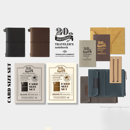 [PRE - ORDER] TRAVELER'S notebook Card Size 20th Anniversary Set - Black - Notebooks