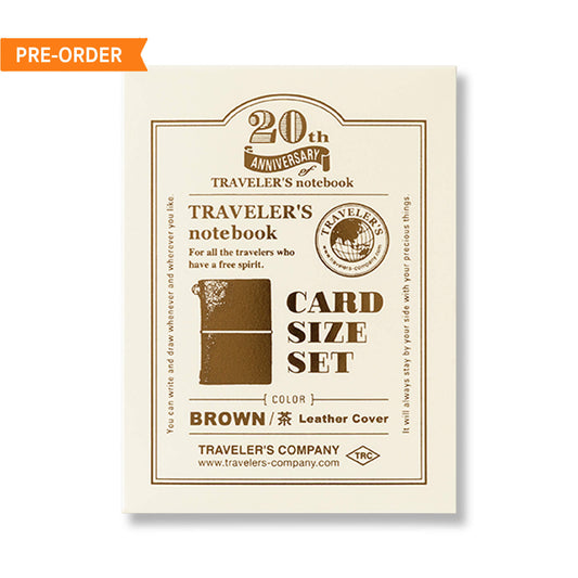 [PRE - ORDER] TRAVELER'S notebook Card Size 20th Anniversary Set - Brown - Notebooks