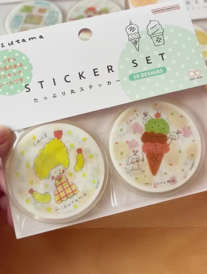 Sun-Star × Mizutama Sticker Set - Orange [Flak-klistermärke]