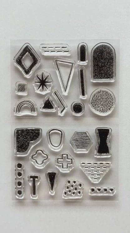 Mizushima JIZAI Clear Stamp Box - Shape Set 03