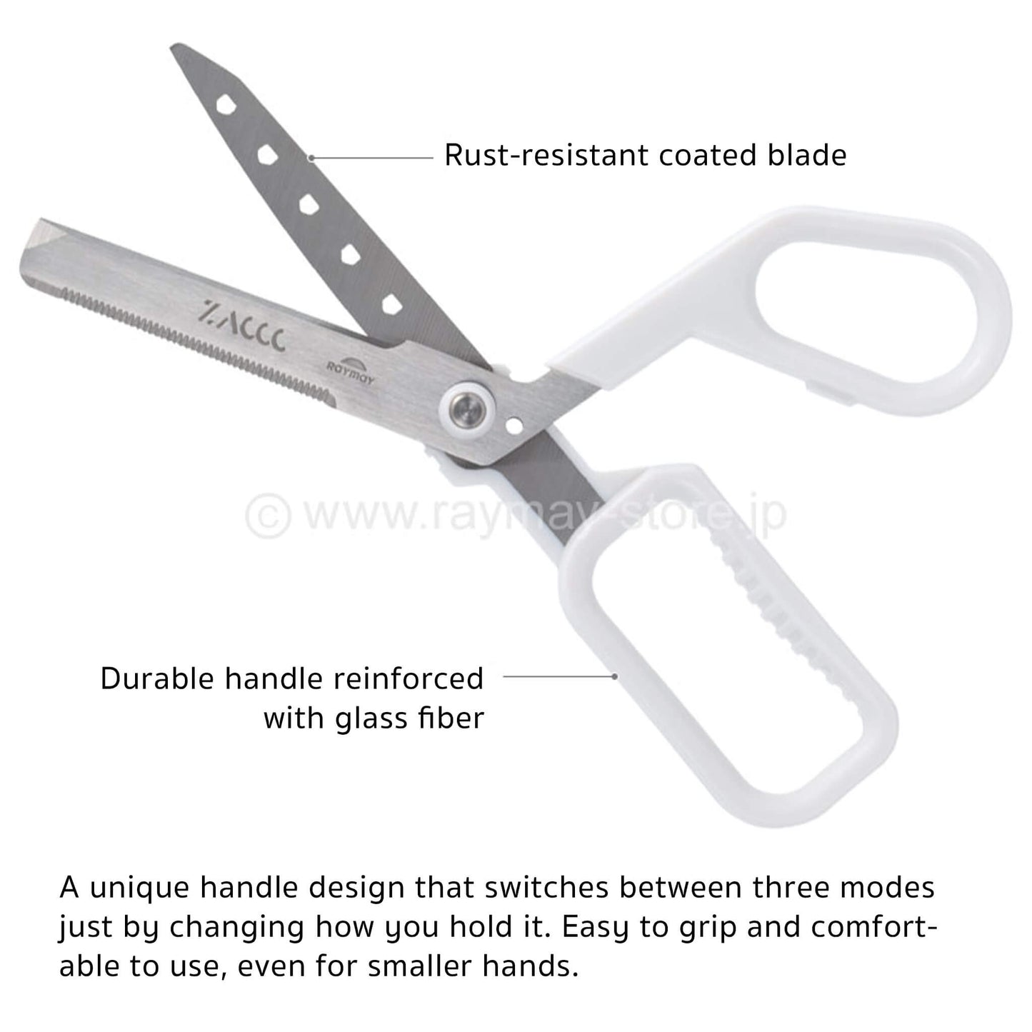 Raymay ZACCC Multi - Function Scissors - Standard - Blue Gray - Paper Cutters & Scissors