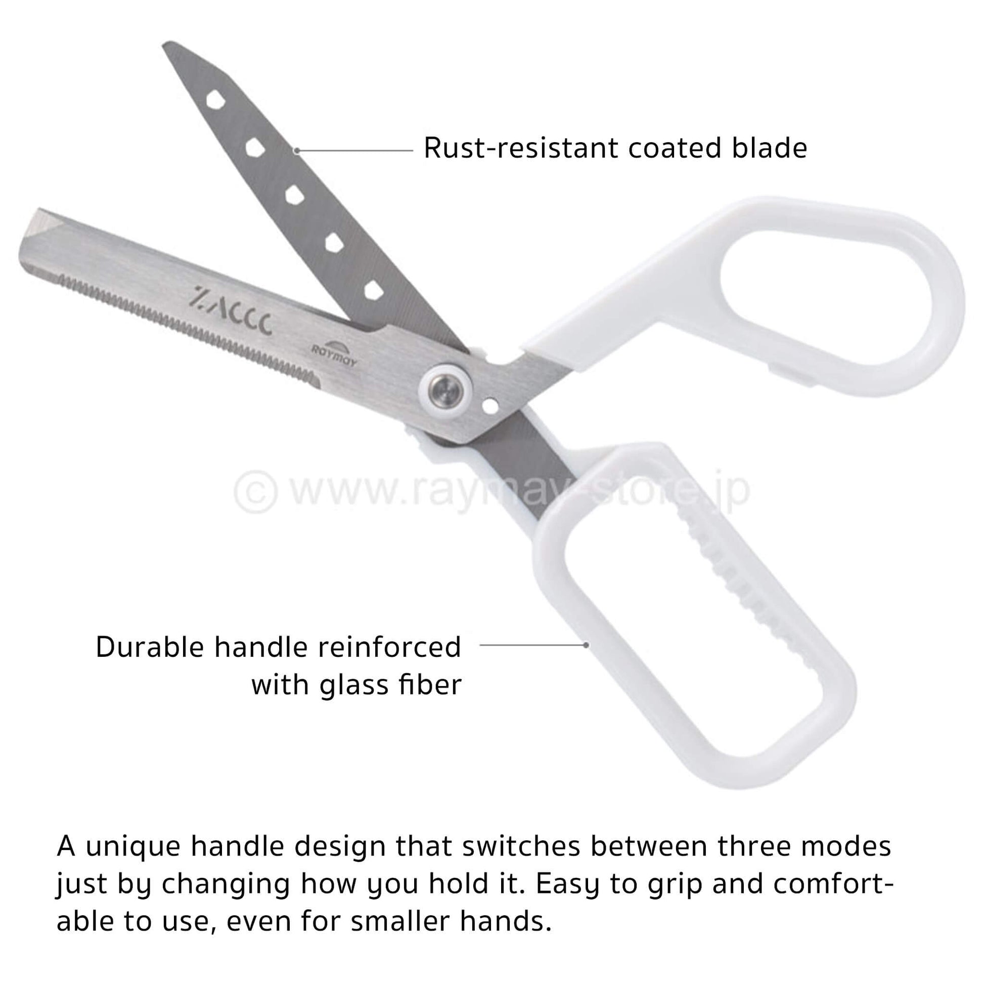Raymay ZACCC Multi - Function Scissors - Standard - Blue Gray - Paper Cutters & Scissors