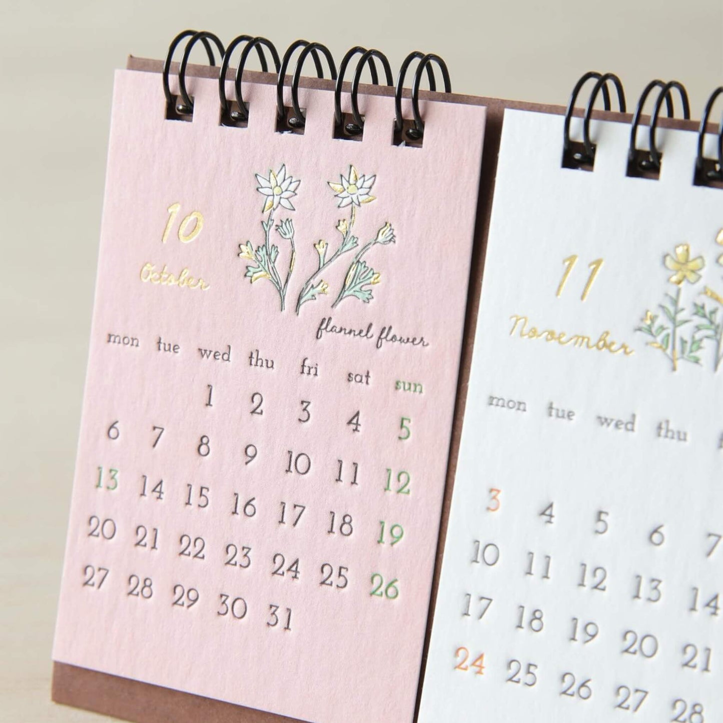 Ryu - Ryu 2025 3 - Month Desk Calendar Flower - Calendars