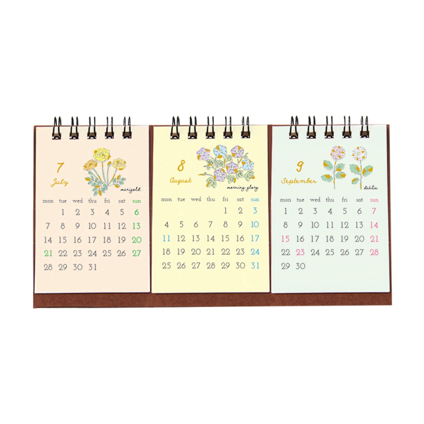 Ryu - Ryu 2025 3 - Month Desk Calendar Flower - Calendars