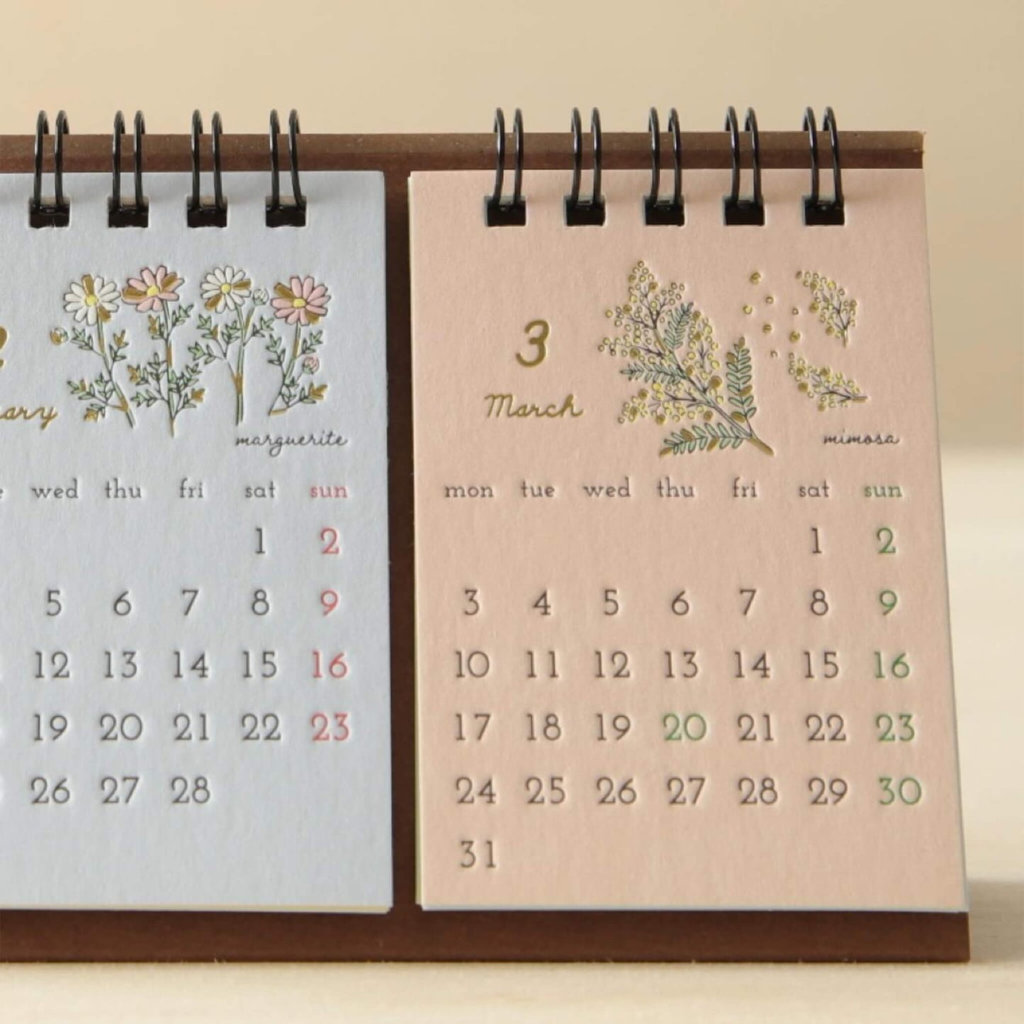 Ryu - Ryu 2025 3 - Month Desk Calendar Flower - Calendars