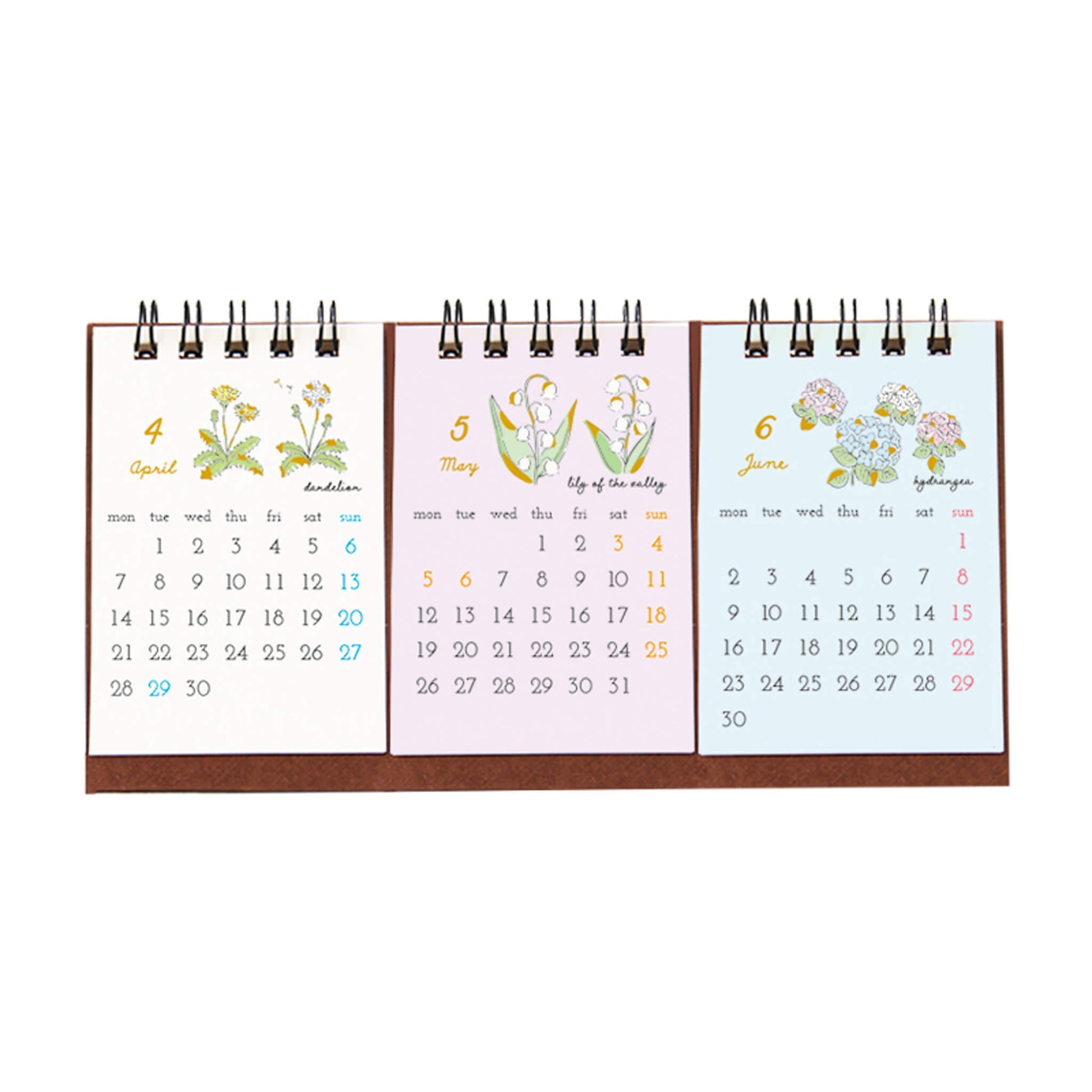 Ryu - Ryu 2025 3 - Month Desk Calendar Flower - Calendars