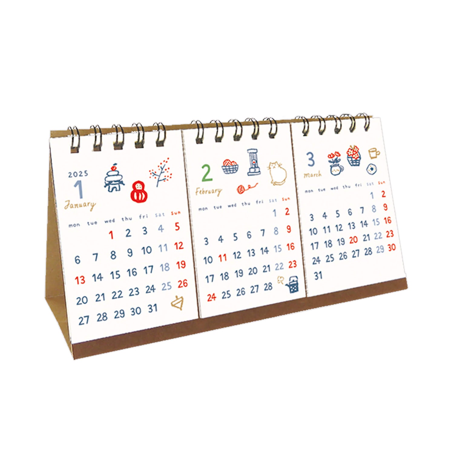Ryu - Ryu 2025 3 - Month Desk Calendar Illustration - Calendars
