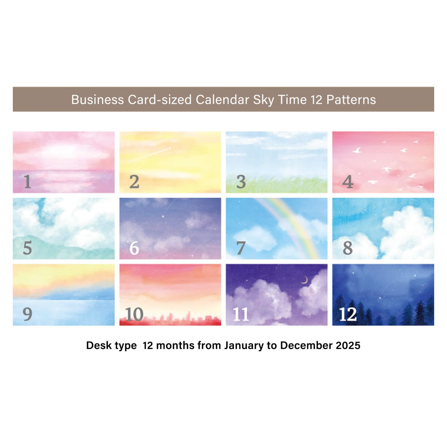 Ryu - Ryu 2025 Mini Desk Calendar Sky Time - Calendars