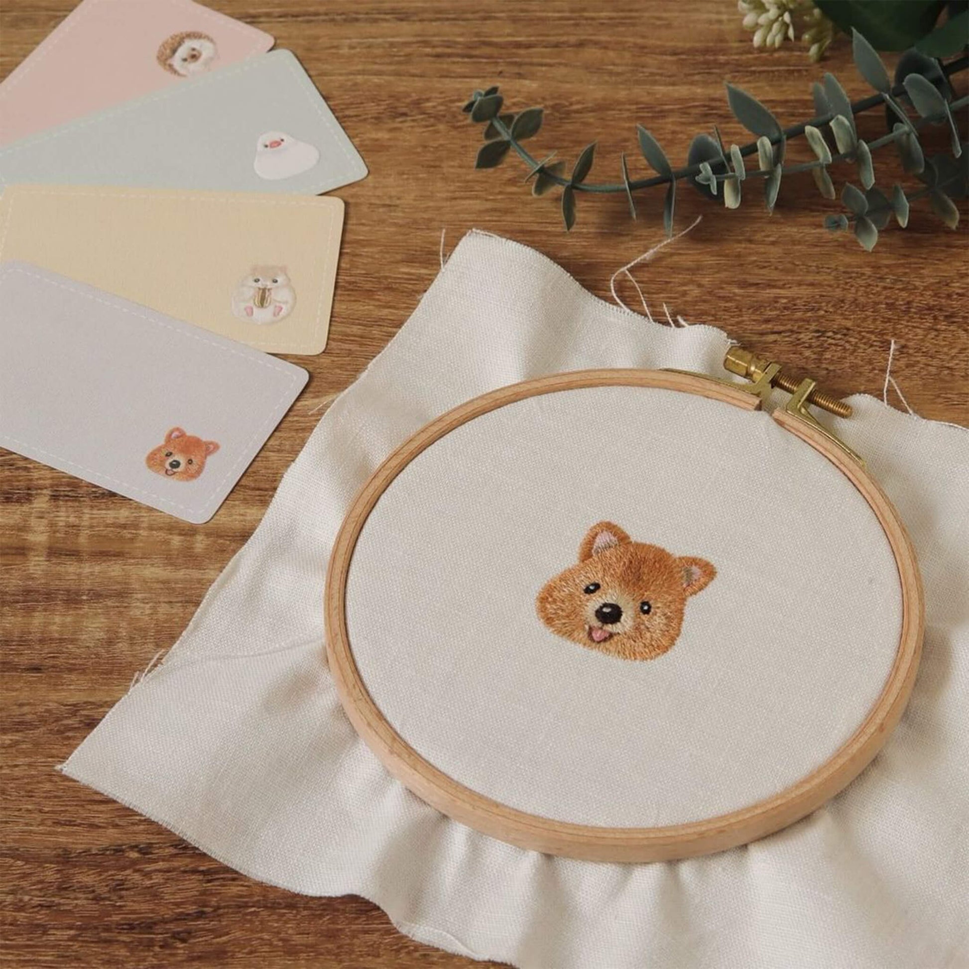 Ryu - Ryu Embroidered Message Cards Pack of 8 - Hamster - Mini Card