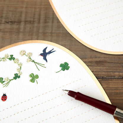 Ryu - Ryu Embroidery Series Letter Set - Clover - Letter Writing Sets