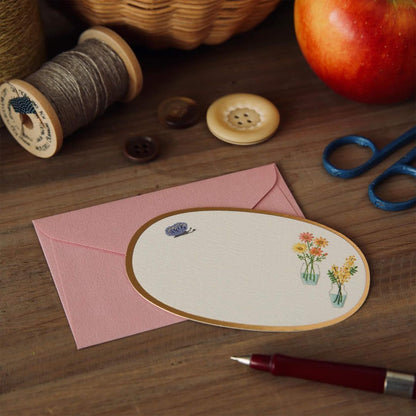 Ryu - Ryu Embroidery Series Mini Message Card Set - Flower - Mini Cards