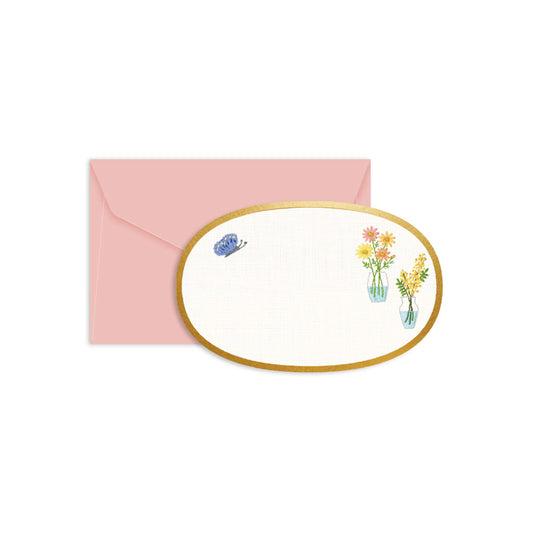 Ryu - Ryu Embroidery Series Mini Message Card Set - Flower - Mini Cards